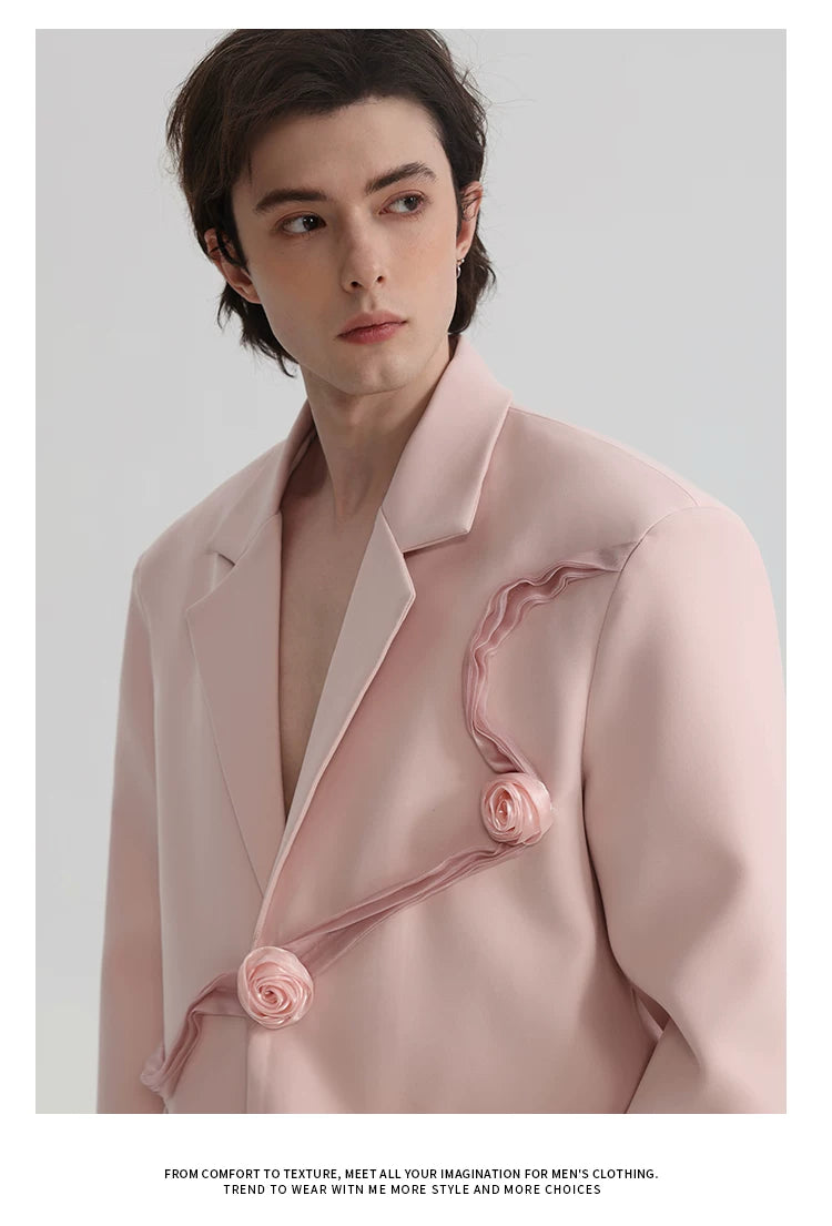 Blush Rose Drift Sculpted Blazer