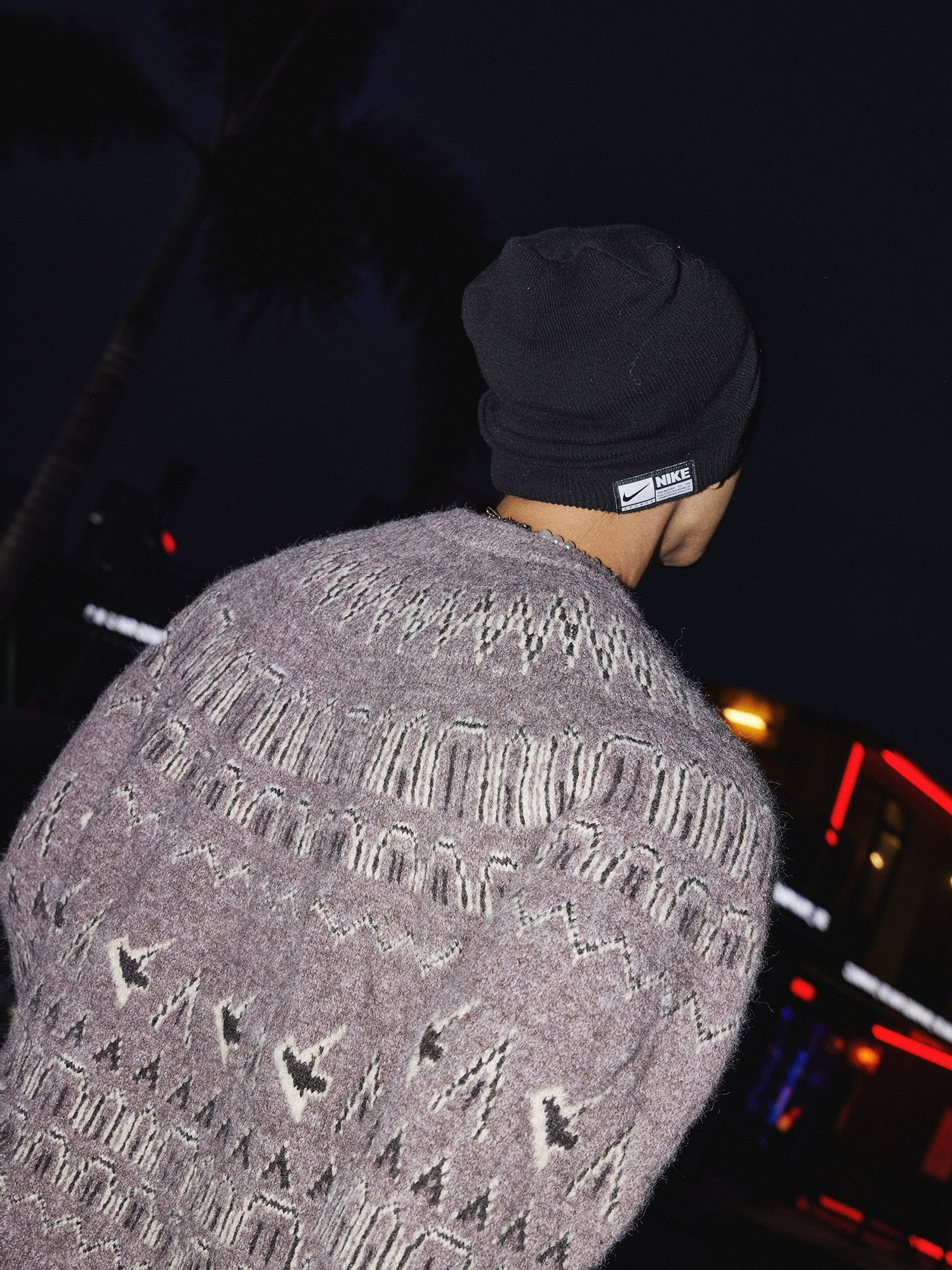 Geometric Jacquard Knit Sweater