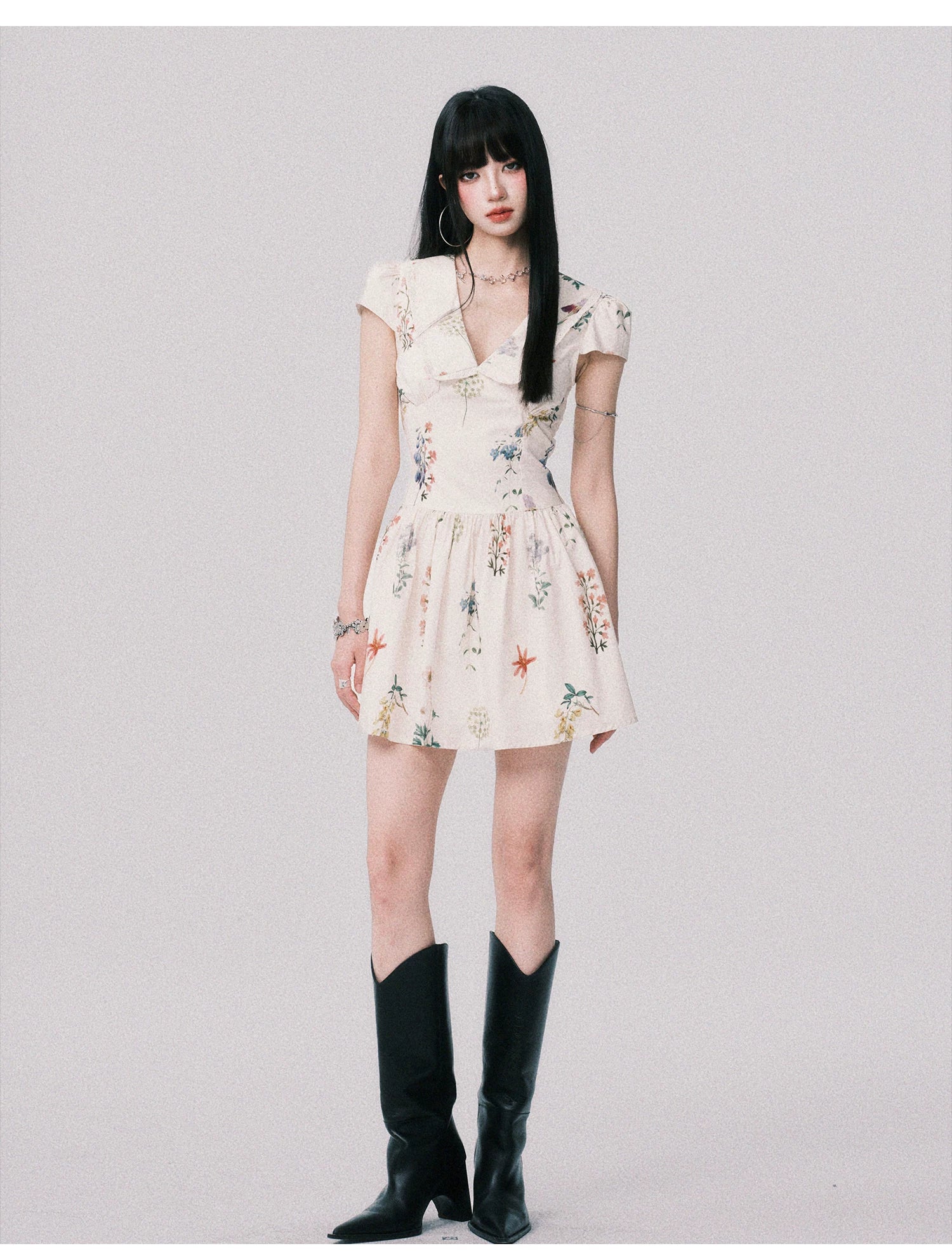Wildflower Whimsy Collared Mini Dress