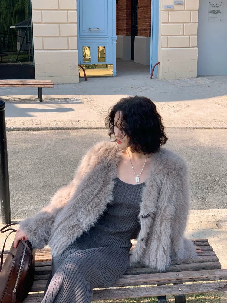 Fluffy Faux Fur Jacket