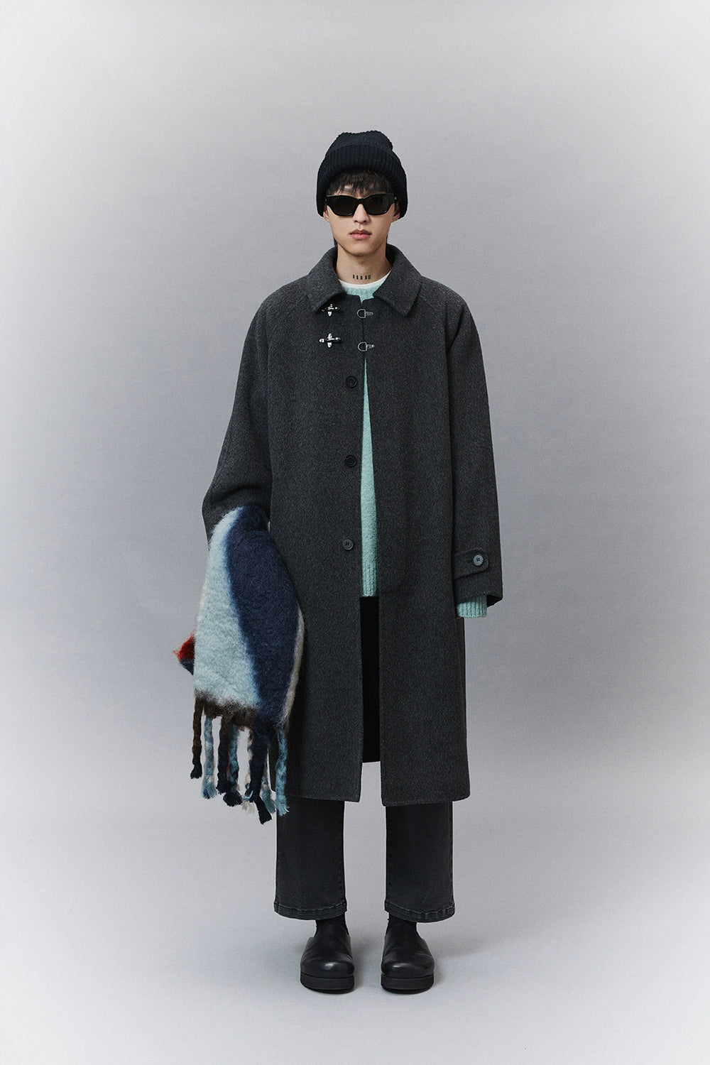 Wool Double-Faced Classic Balmacaan Coat