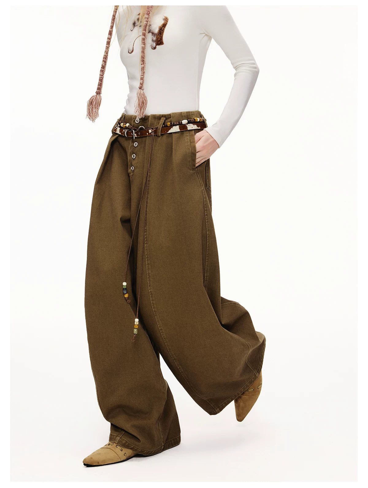 Storybook Stable Wide‑Leg Trousers