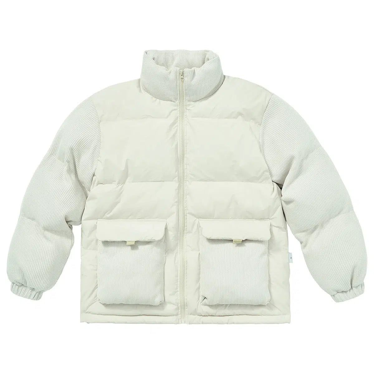 Puffer Jacket with Textured Lining - chiclara