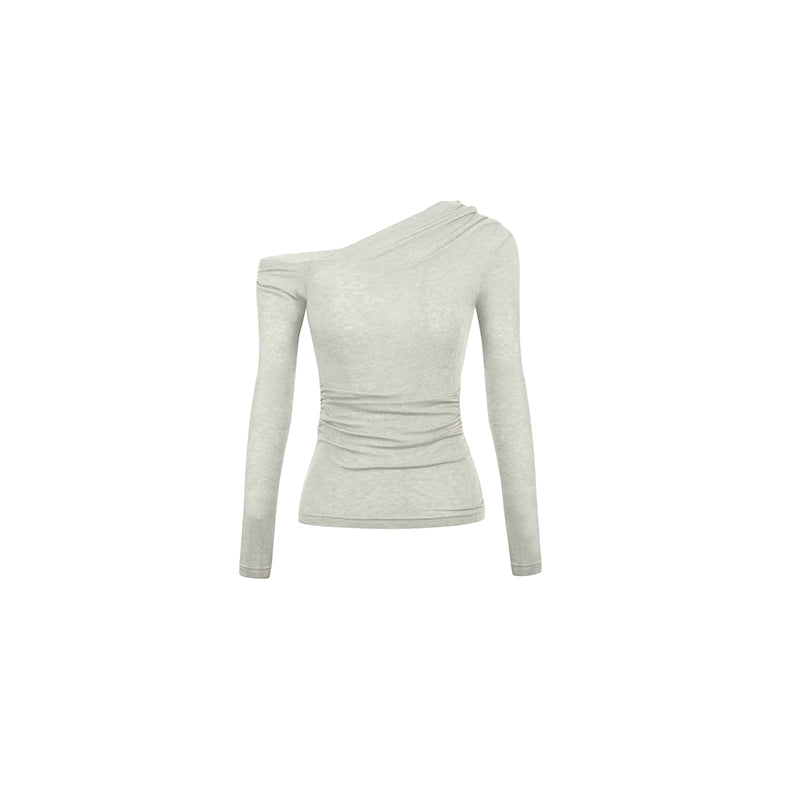 Asymmetrical One-Shoulder Long Sleeve Base Layer Top