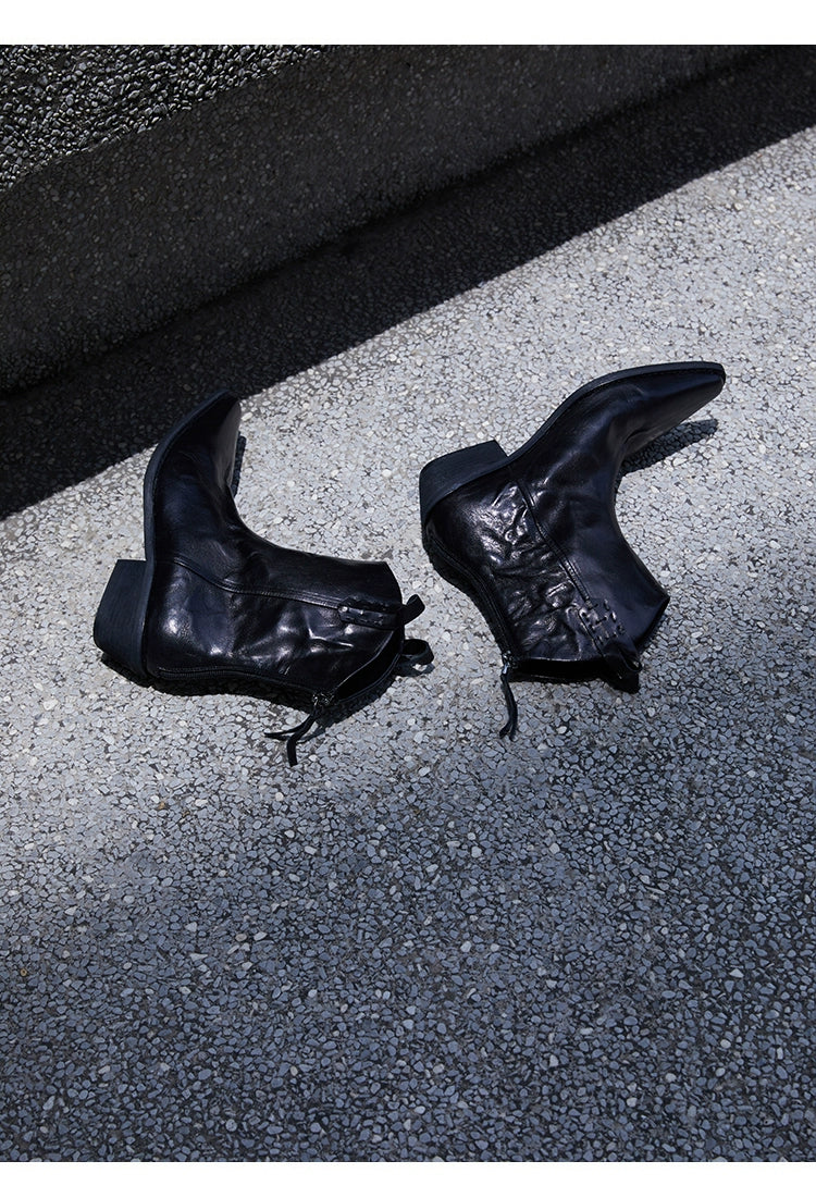 Patent Pointed-Toe Dress Shoes.