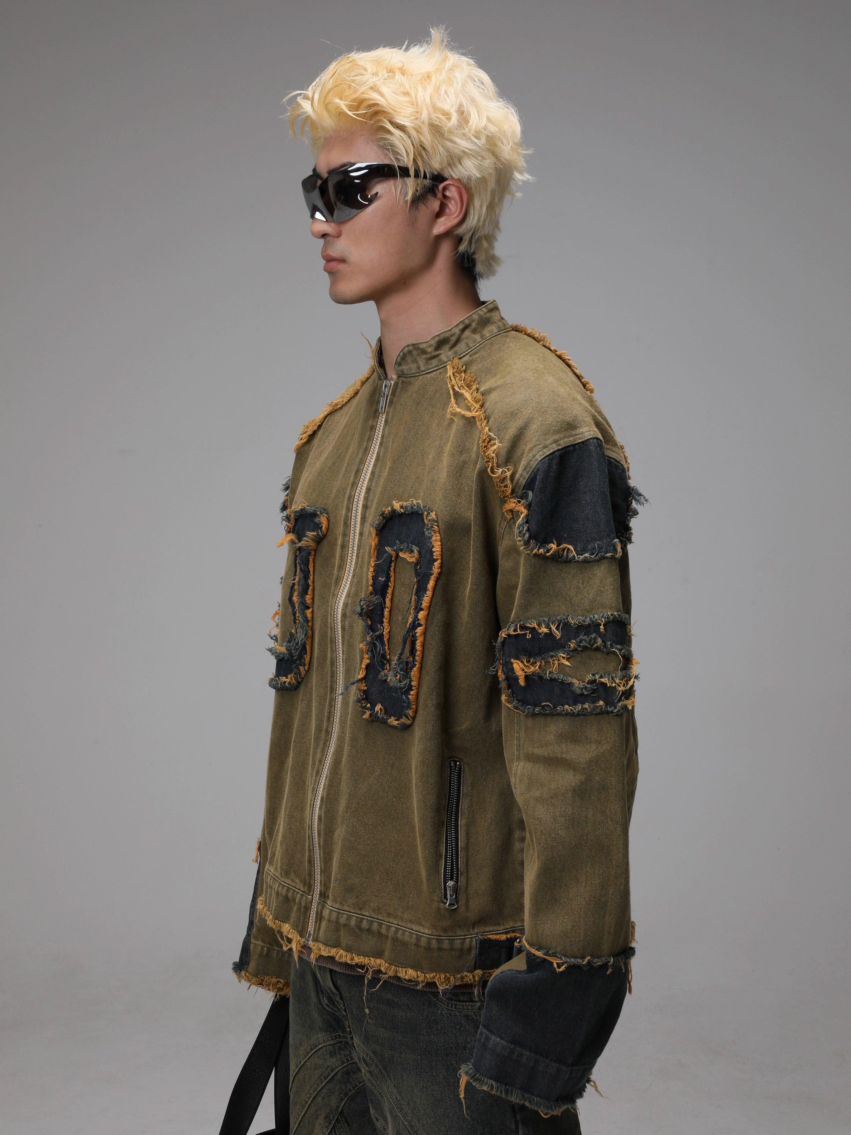 Distressed Jacket With Appliqué