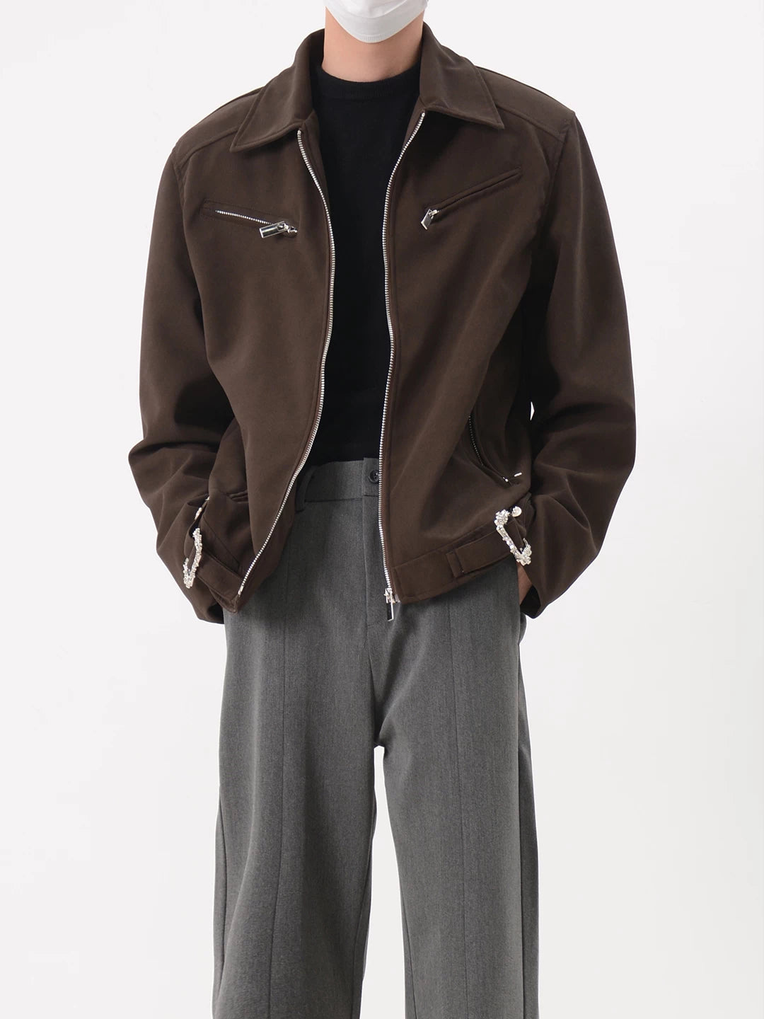 Zip Up Moto Jacket