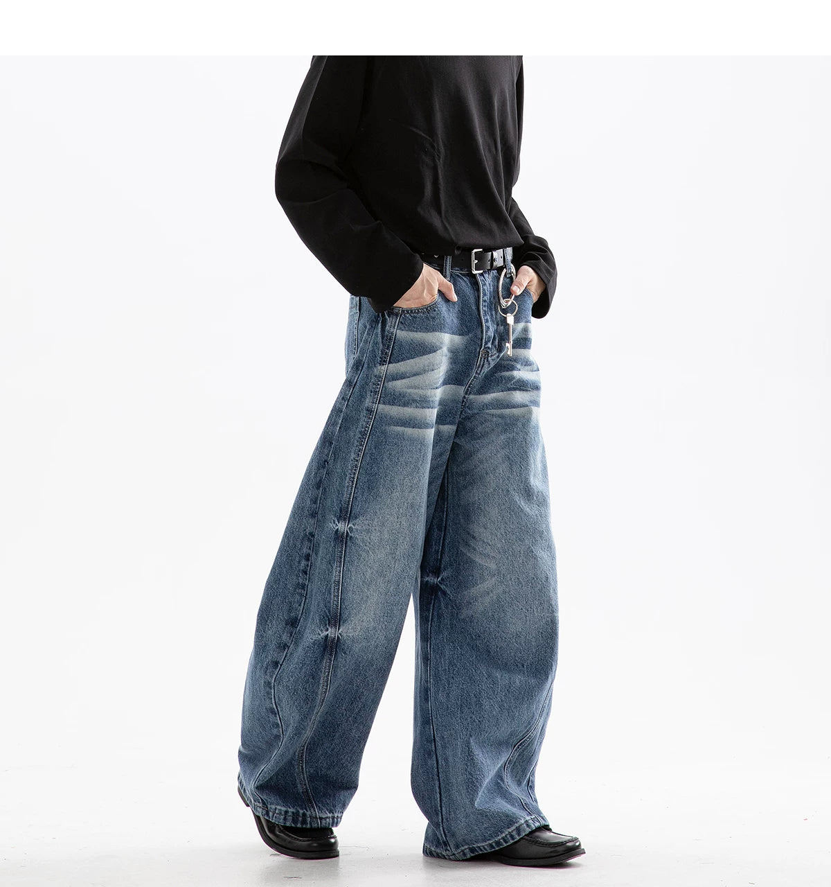 Cloudstripe Ultra Wide-Leg Jeans