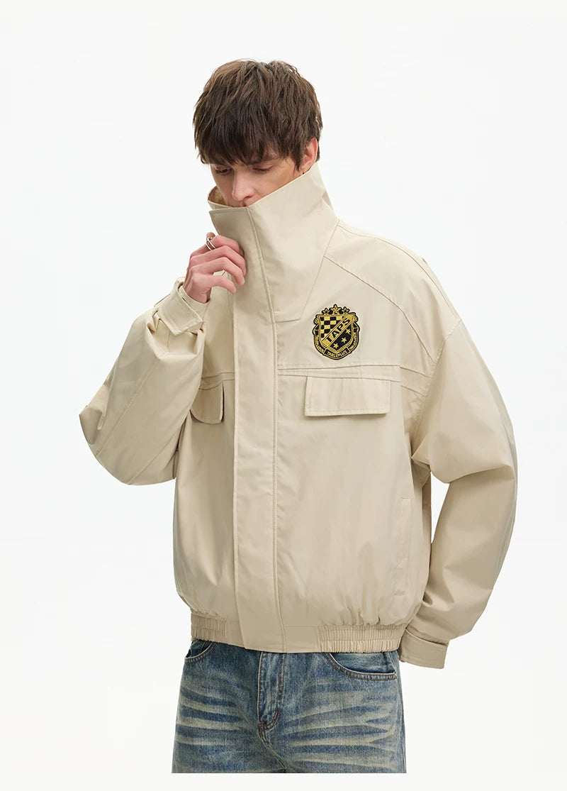 Regal Rampart High‑Collar Bomber Jacket