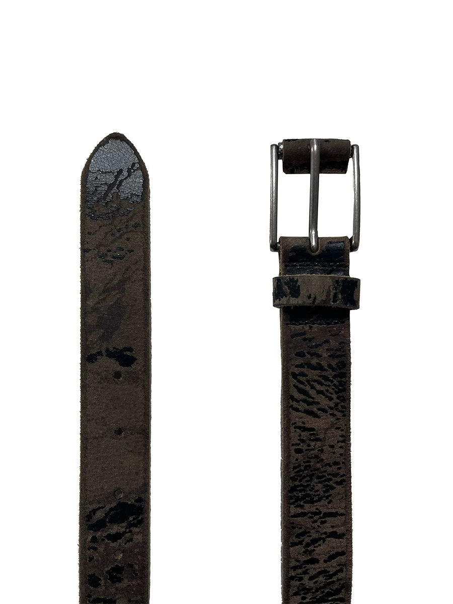 Distressed Pattern Leather Belt