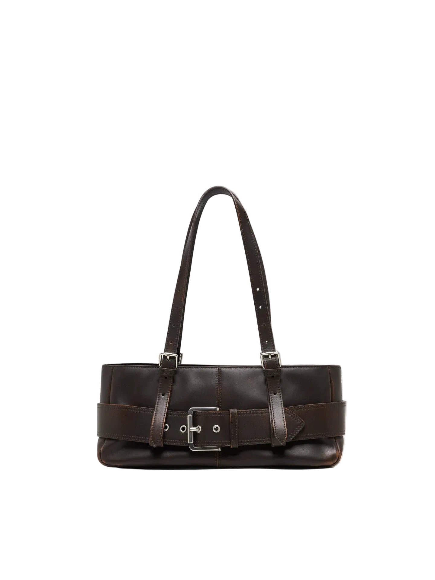 Weathered Buckle Baguette Shoulder Bag - view 1
