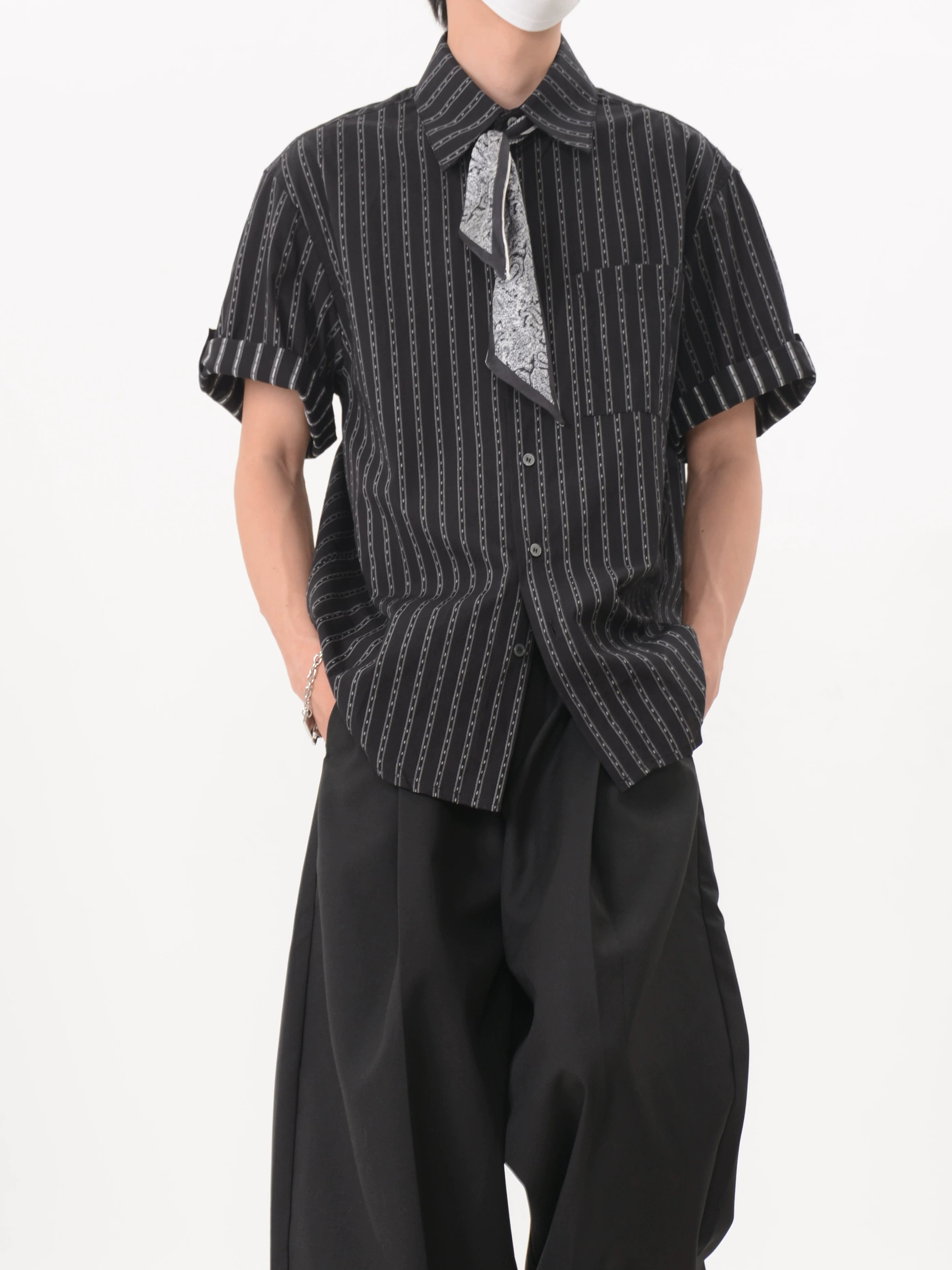 Bandana Chainstripe Short Sleeve Shirt