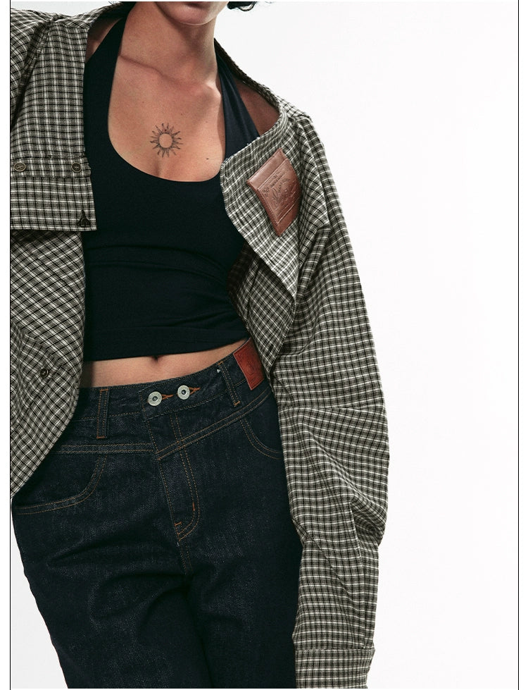 Gingham Check Button-Down Shirt