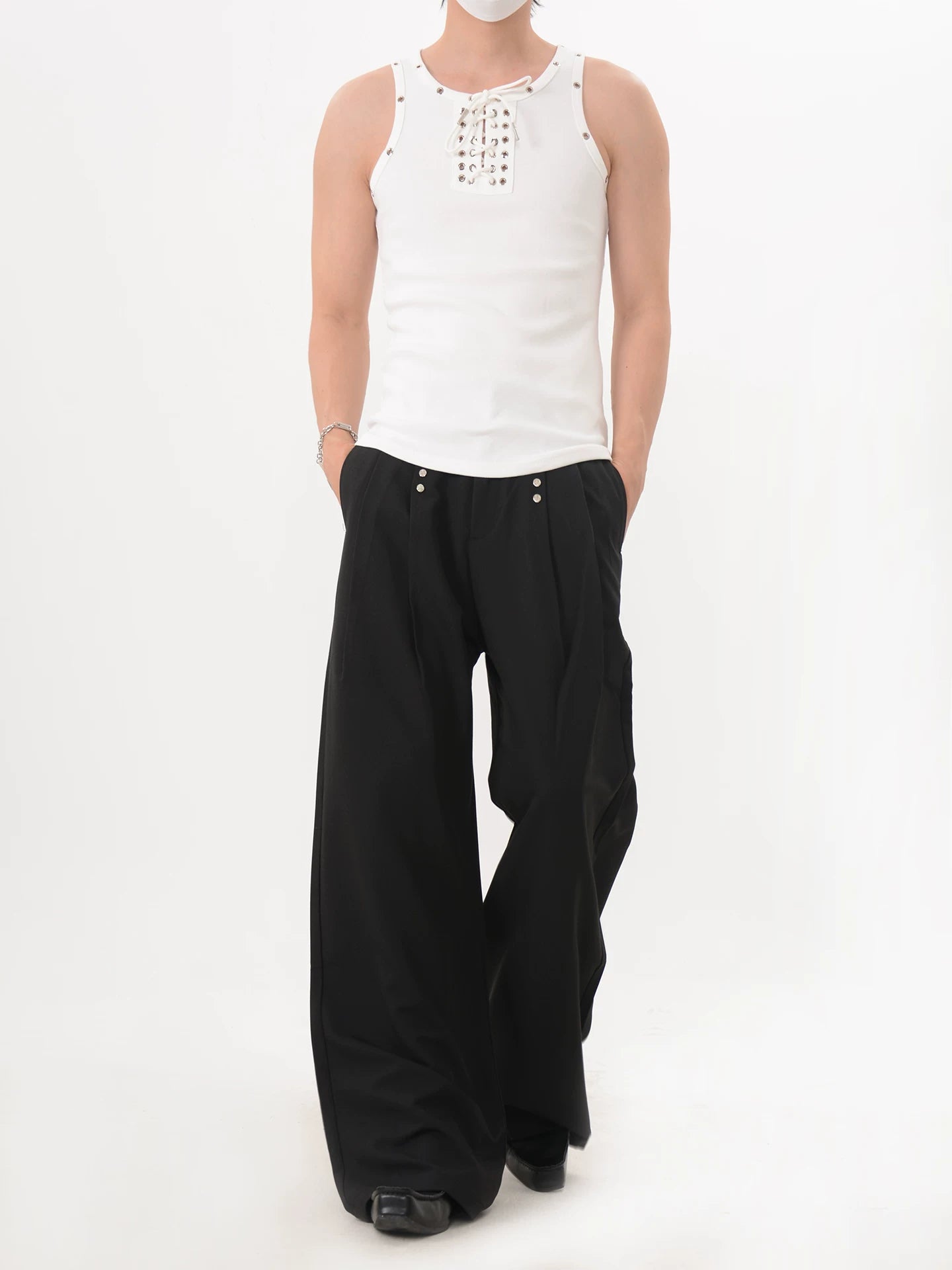 Midnight Grommet Lace Tank