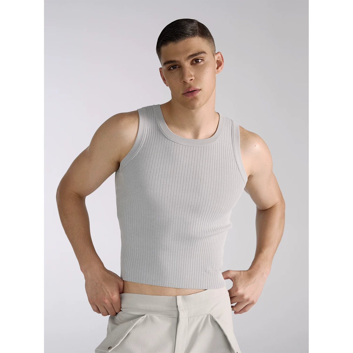 Silverline Ribbed Knit Tank Top
