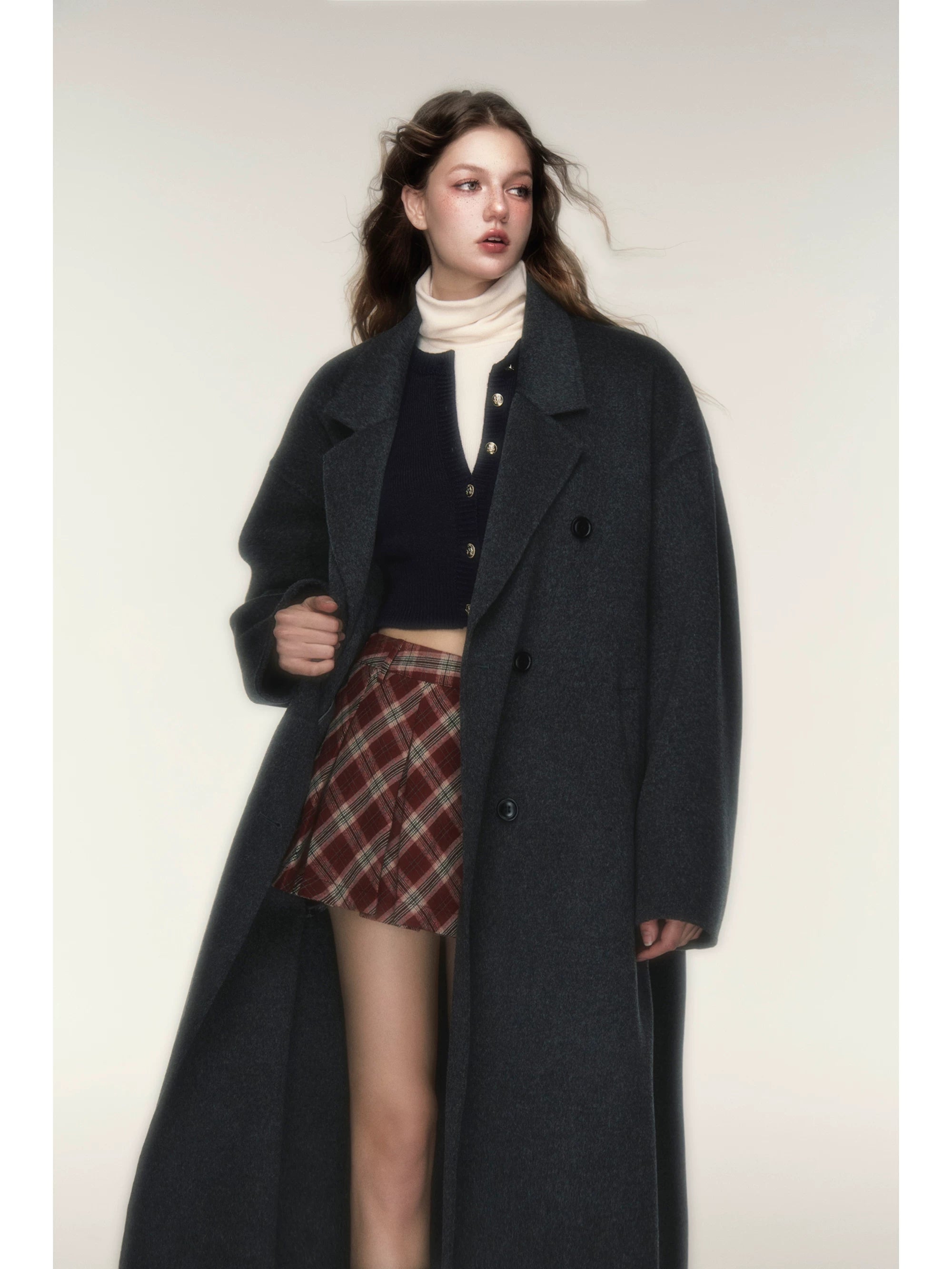 Metro Classic Double‑Breasted Wool Coat