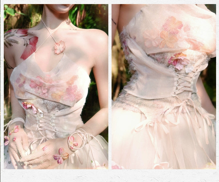 Artificial Flower Chiffon Camisole