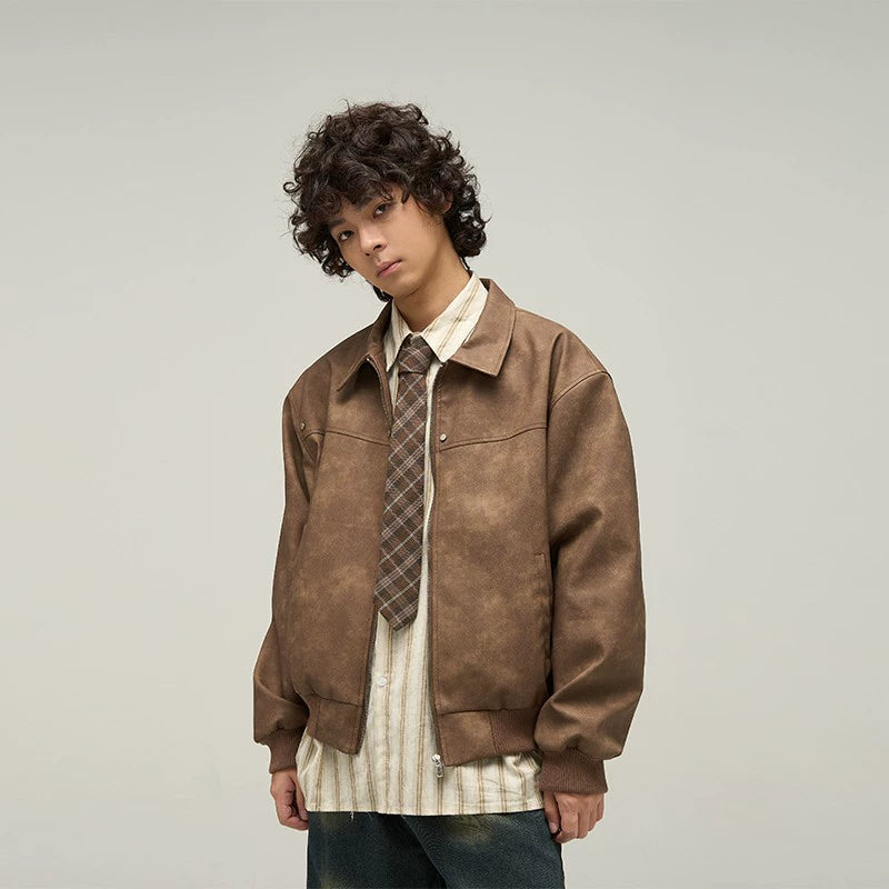 Vintage Faux Leather Jacket