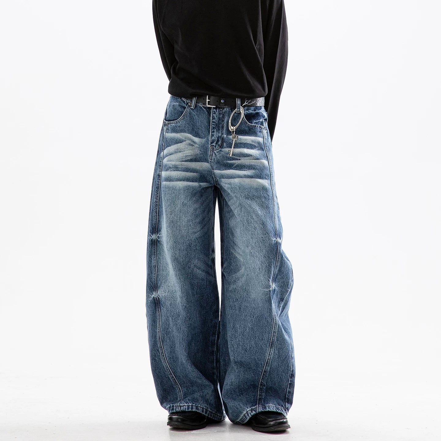Cloudstripe Ultra Wide-Leg Jeans