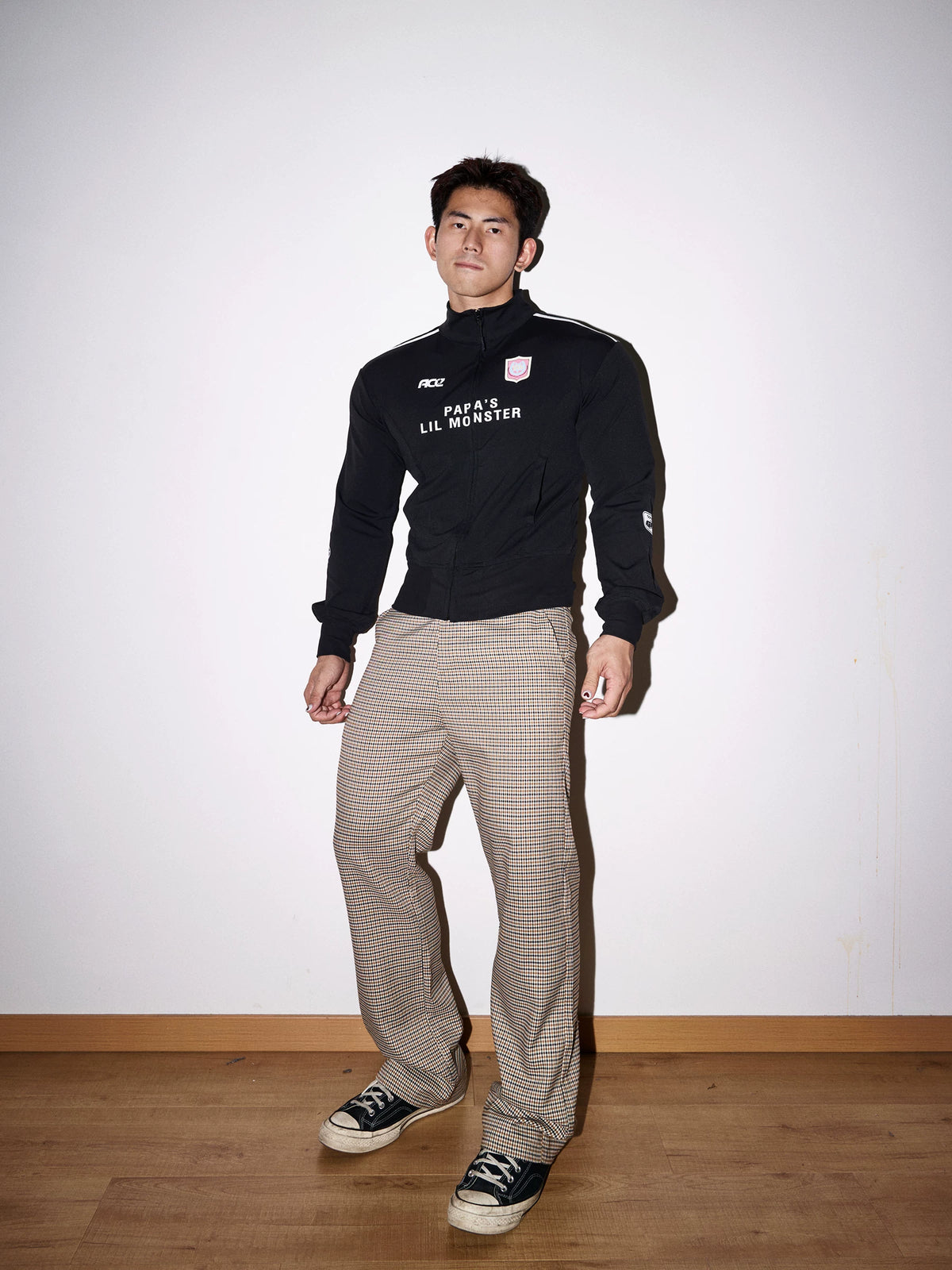 Athletic Stripe Zip-Up Track Jacket