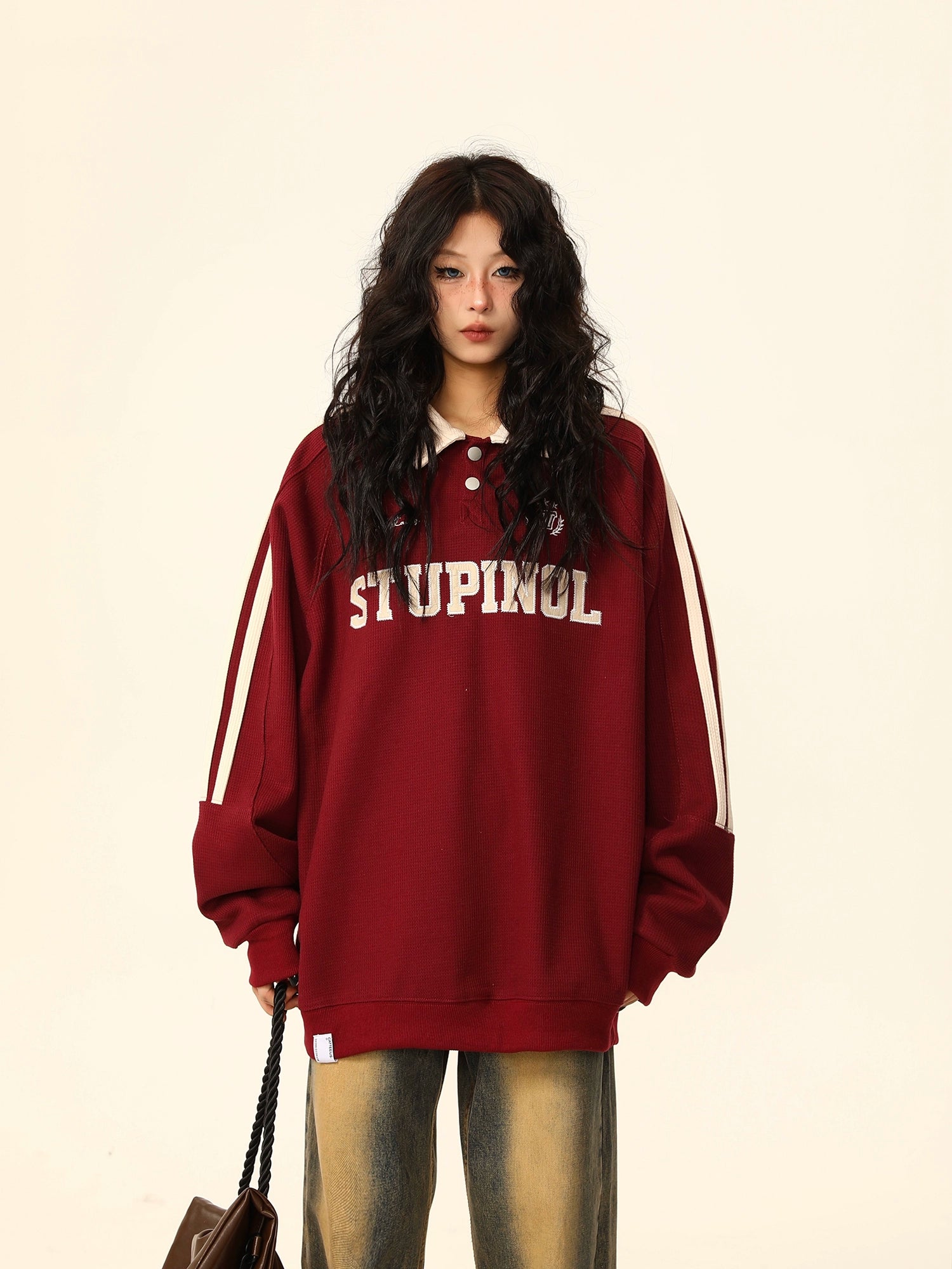 Stupinol Varsity Polo Sweatshirt