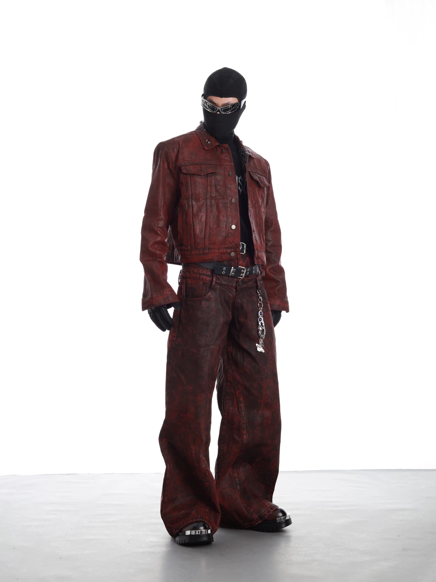 Ember Forge Distressed Leather Trucker Jacket