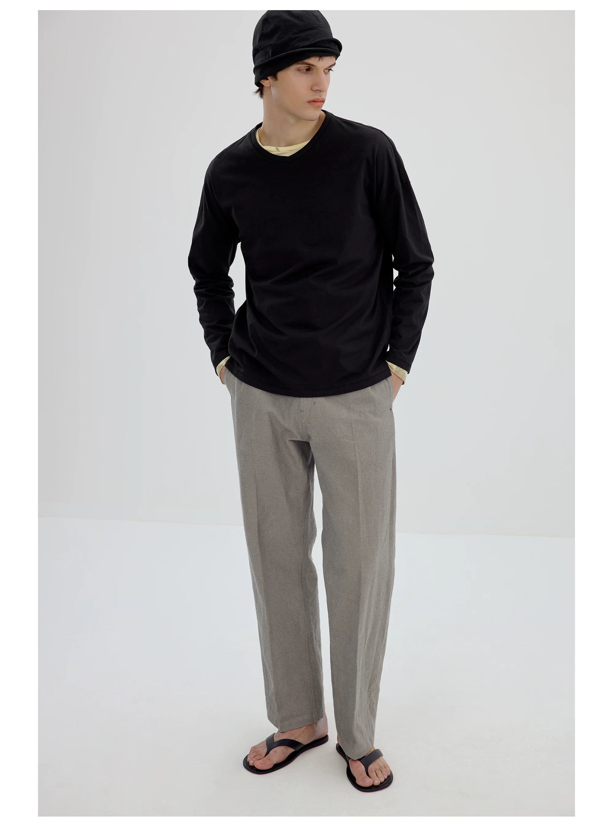 Pleated Chino Trousers