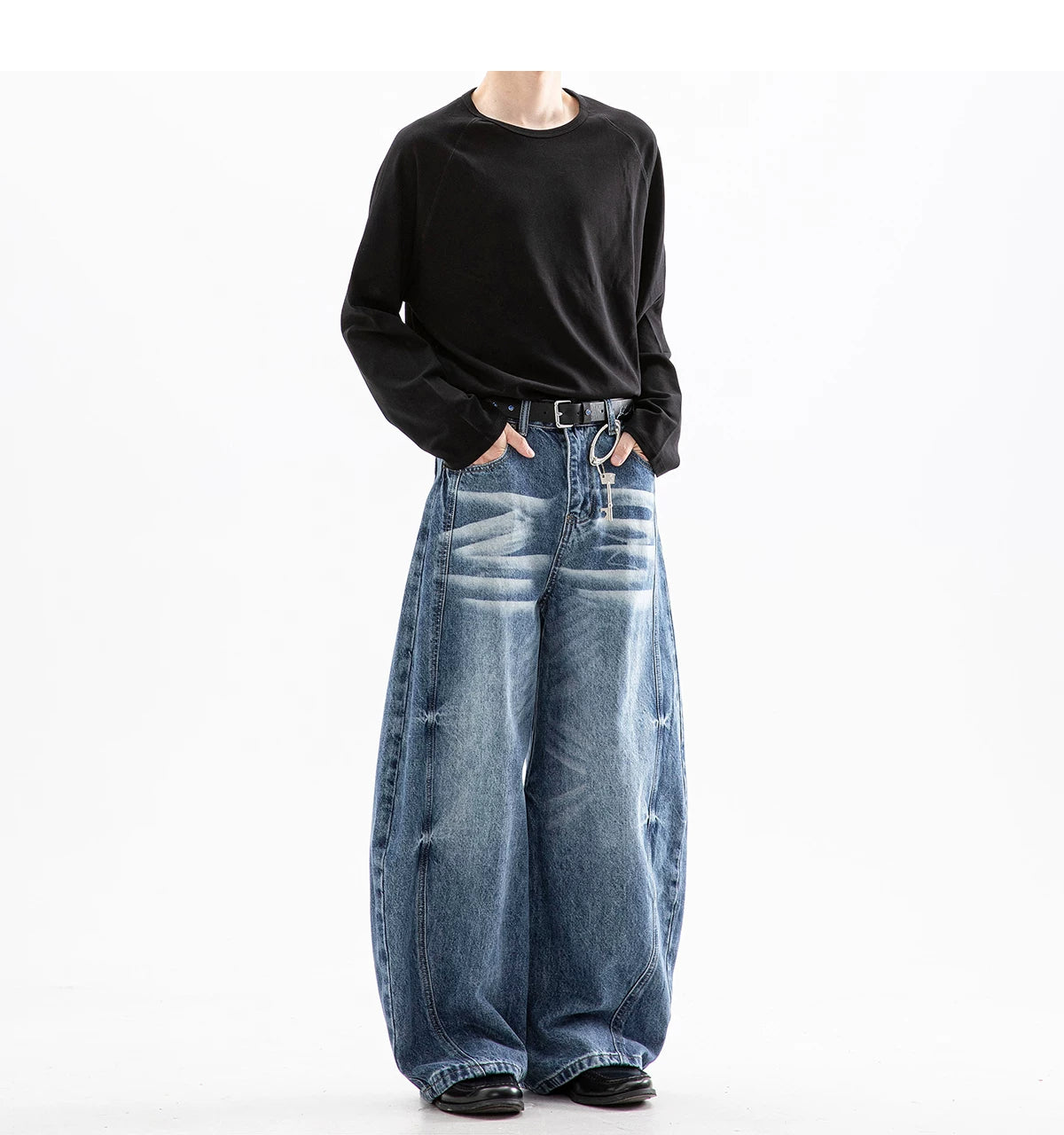 Cloudstripe Ultra Wide-Leg Jeans