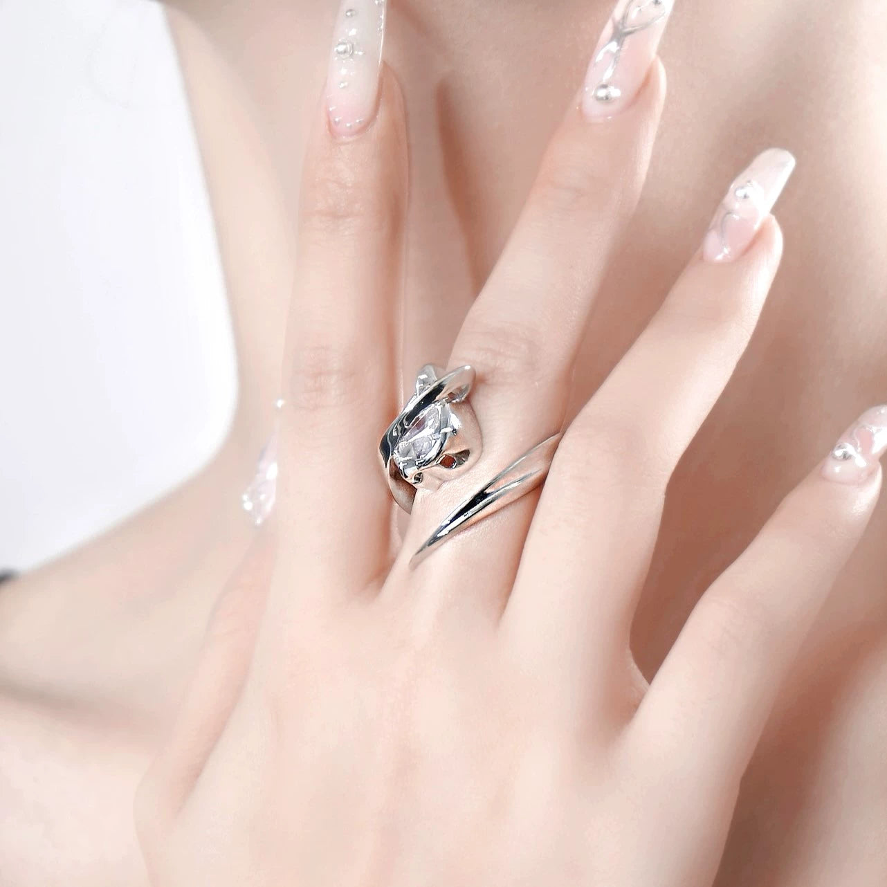 Silver Butterfly Wing Ring