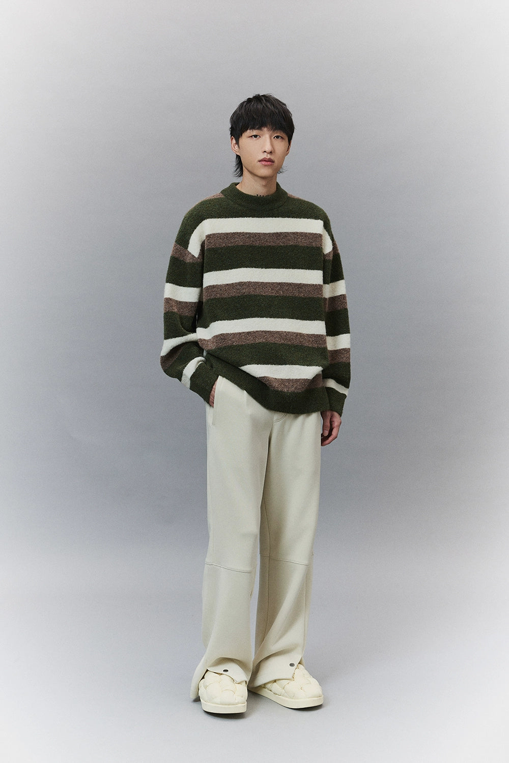 Tri-Color Stripe Sweater