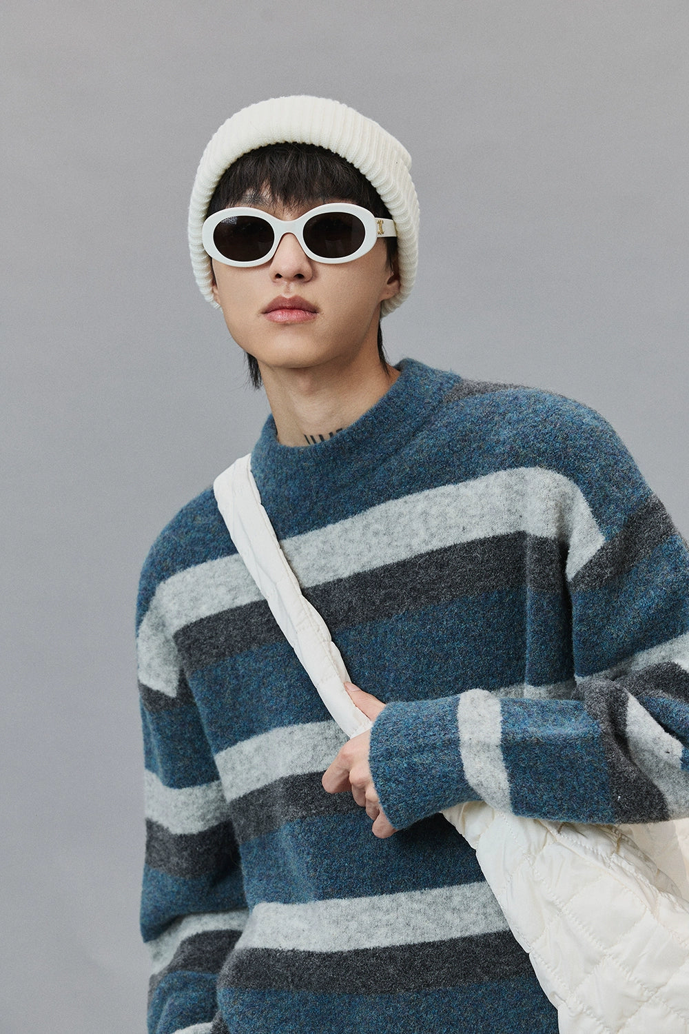 Tri-Color Stripe Sweater