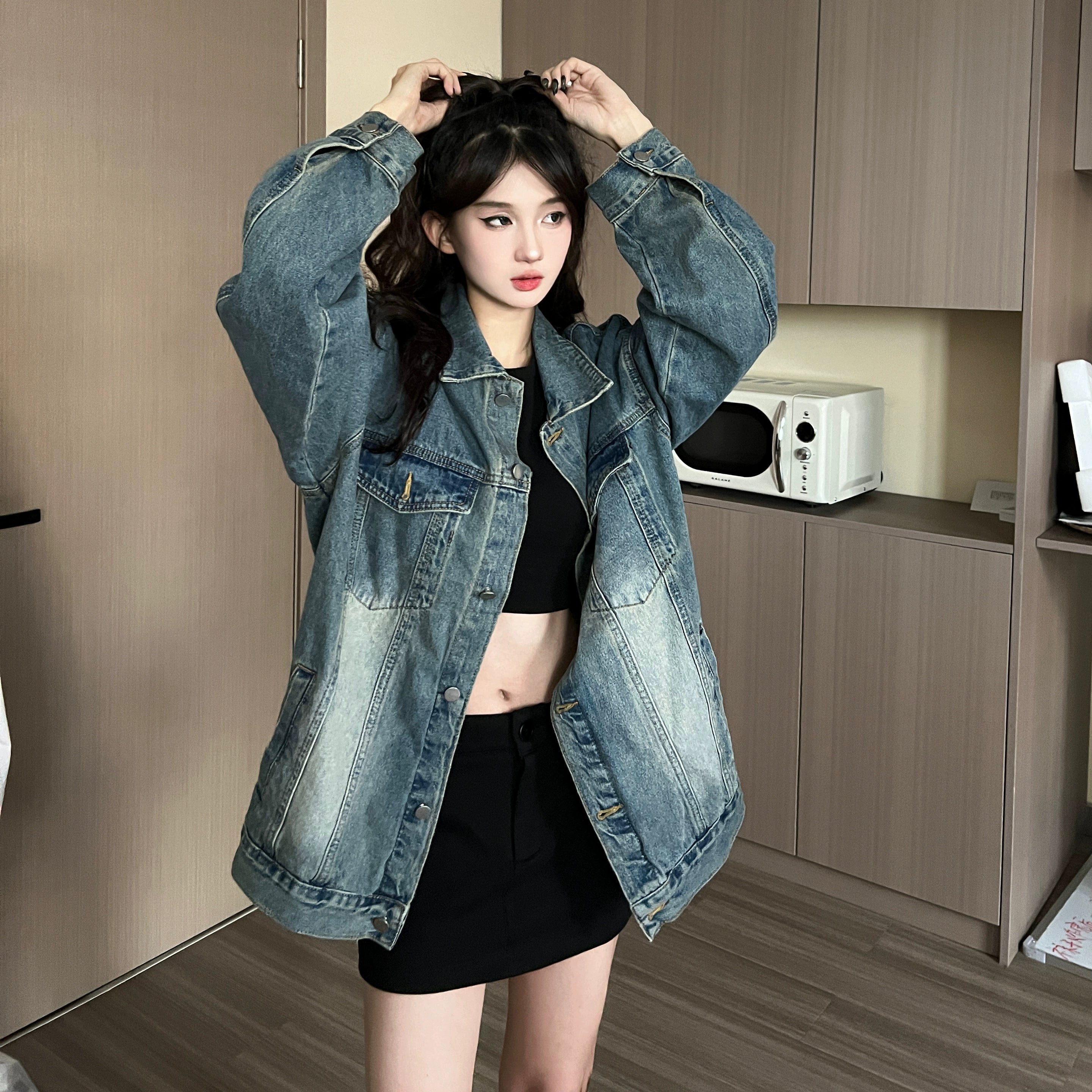 Oversized Denim Jacket Outfit