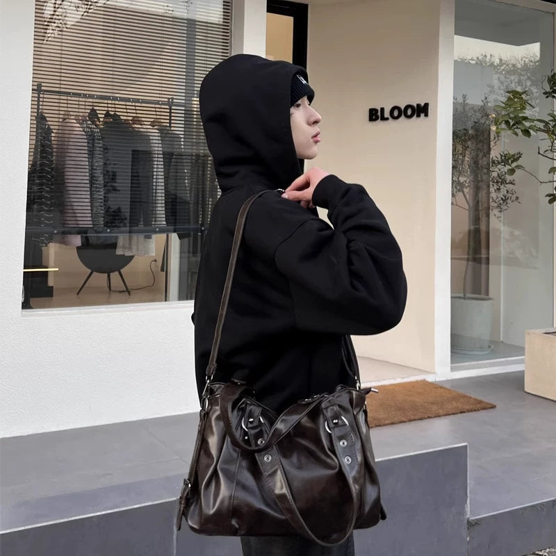 Midnight Bolt Rivet Tote