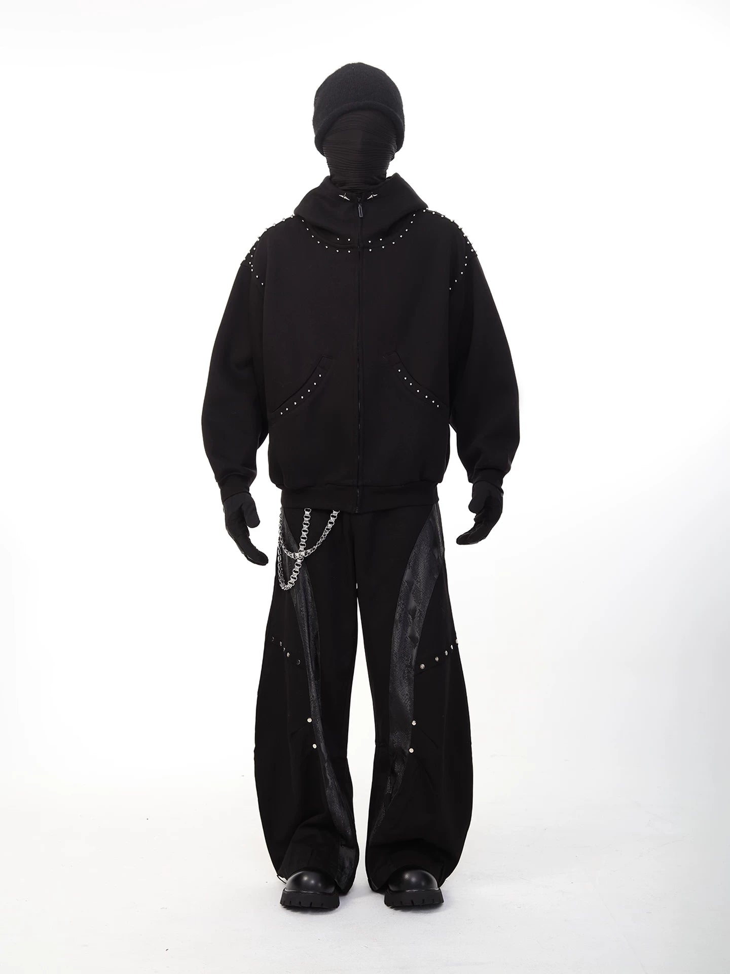 Starlit Spire Studded Logo Hoodie