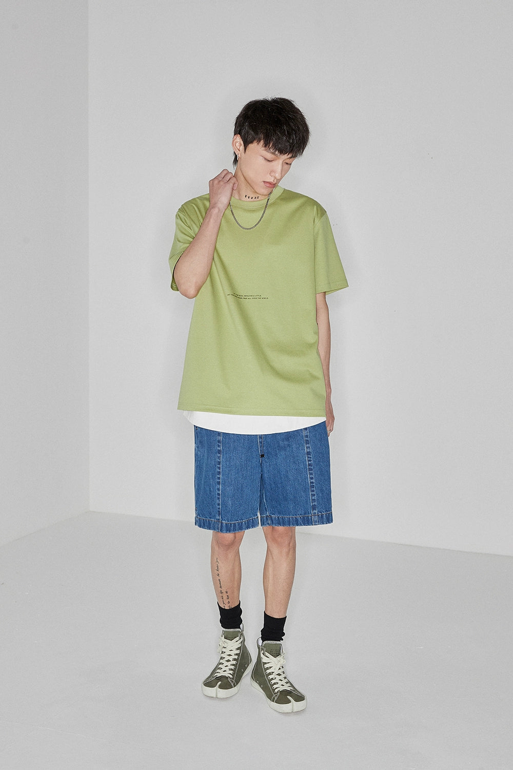 Color Block Letter Print Standard Tee