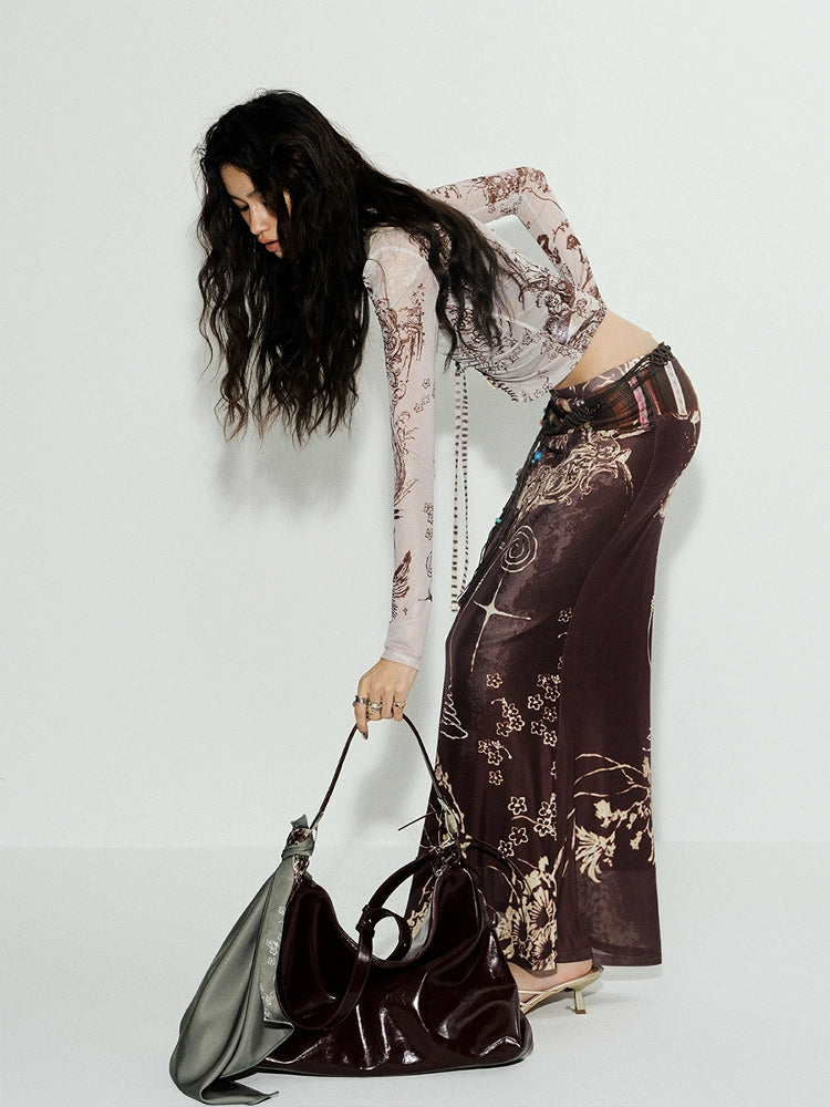 Mystical Original Printed Cardigan Skirt Set