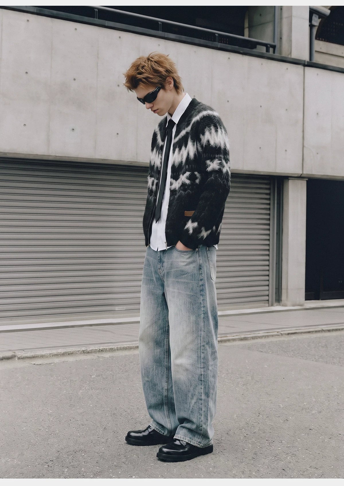 Nordic Frost Zip Knit Cardigan