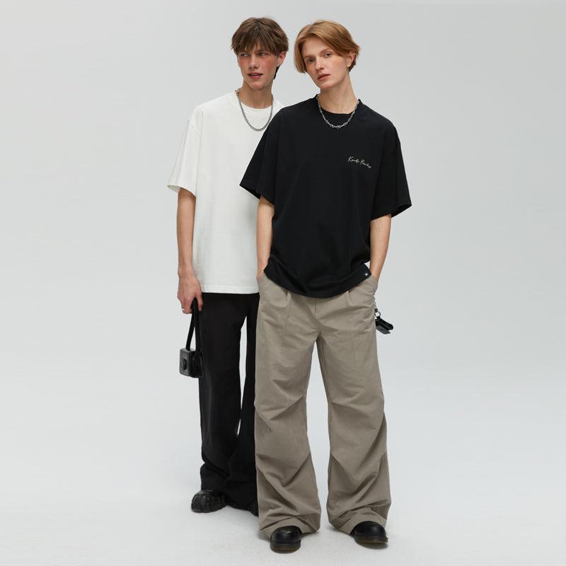 Pleated Parachute Cargo Pants - chiclara