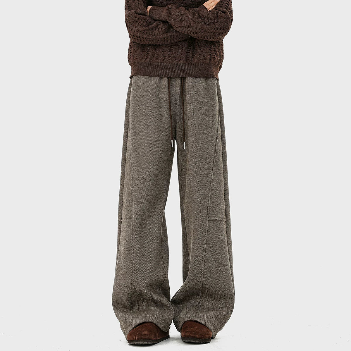 Hearthstone Herringbone Cuffed Trousers