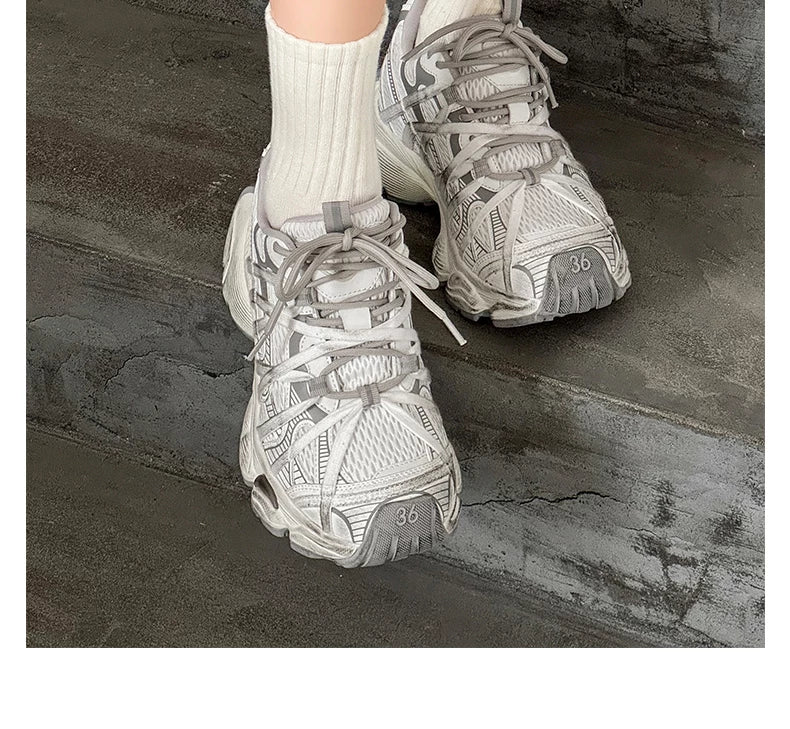 Graphic Platform Chunky Sneakers