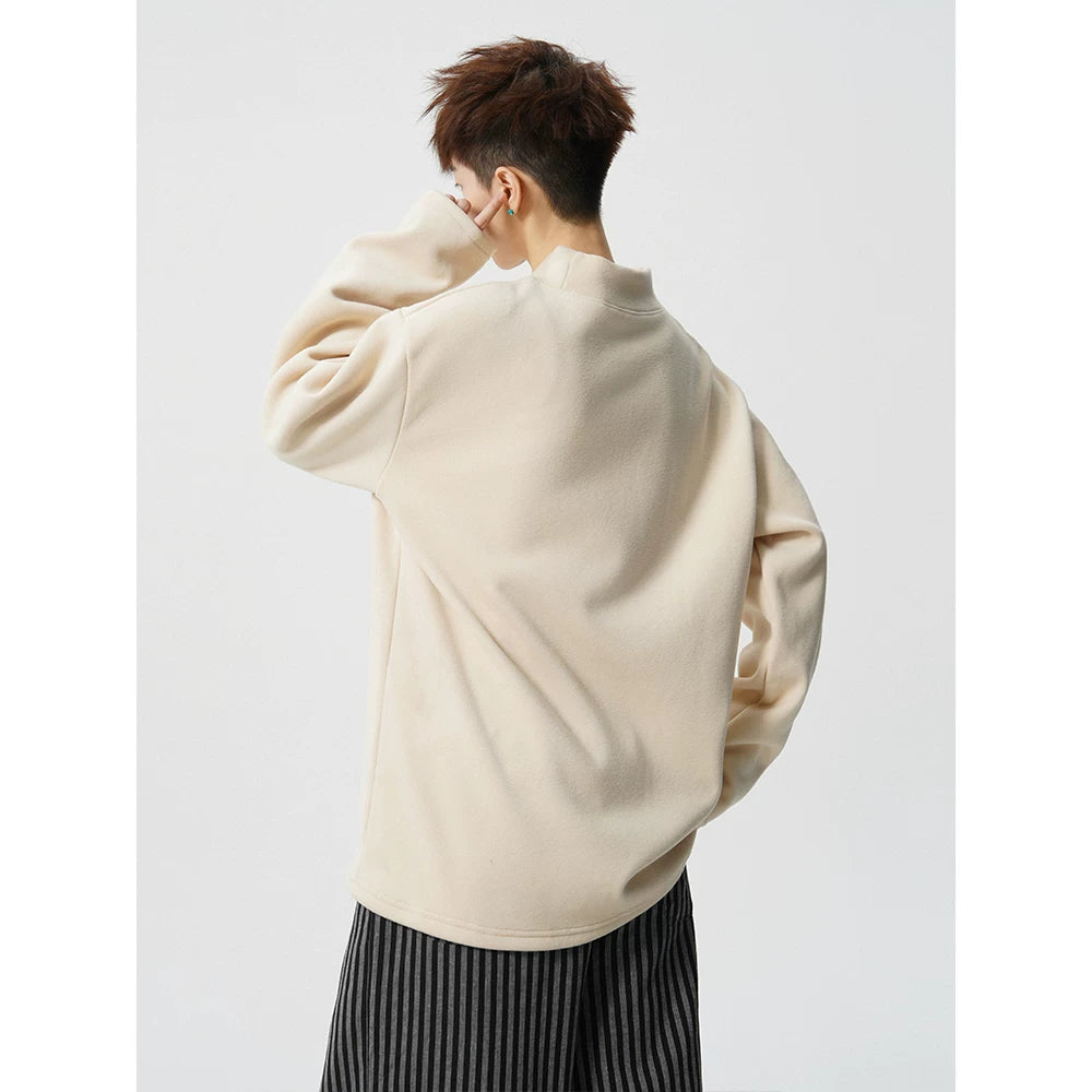 Circuit Fleece Boxy Mockneck Top