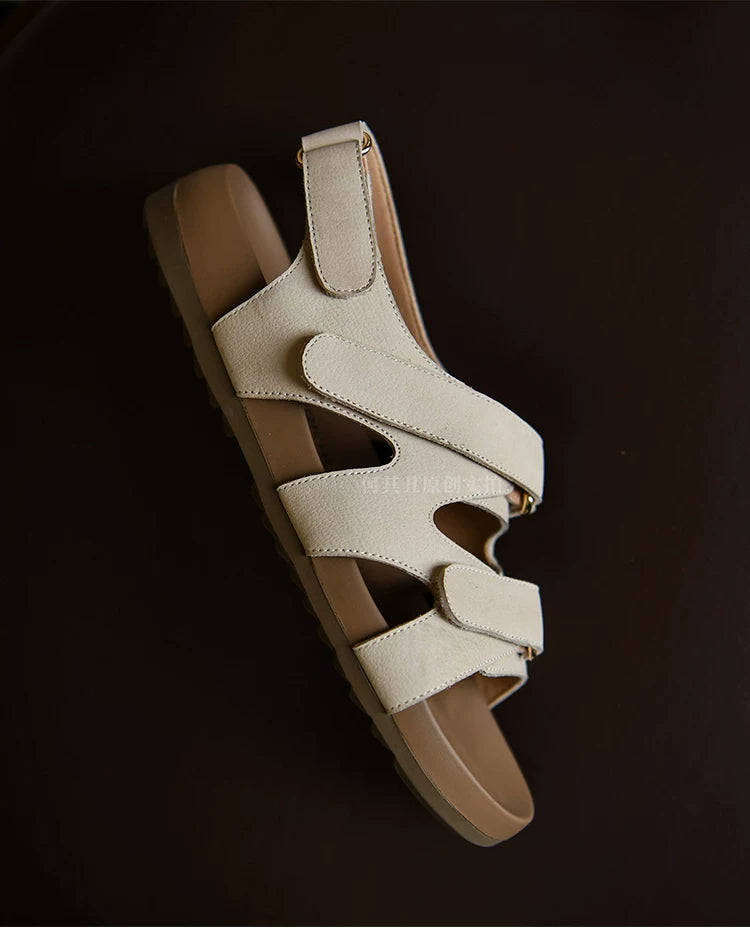 Calista Cutout Slingback Leather Sandals