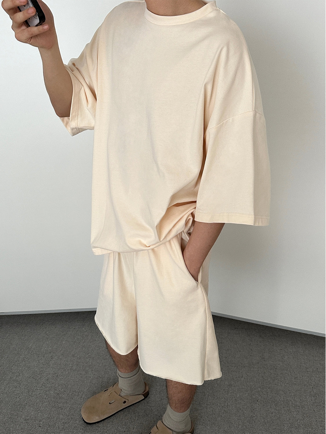 Oversized Relaxed T-Shirt and Shorts Setup