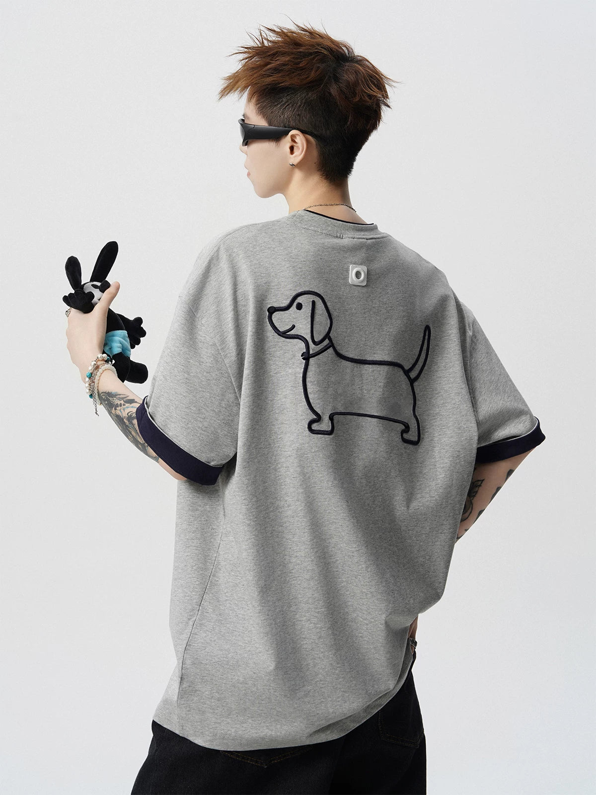 Pup Outline Back Graphic Tee