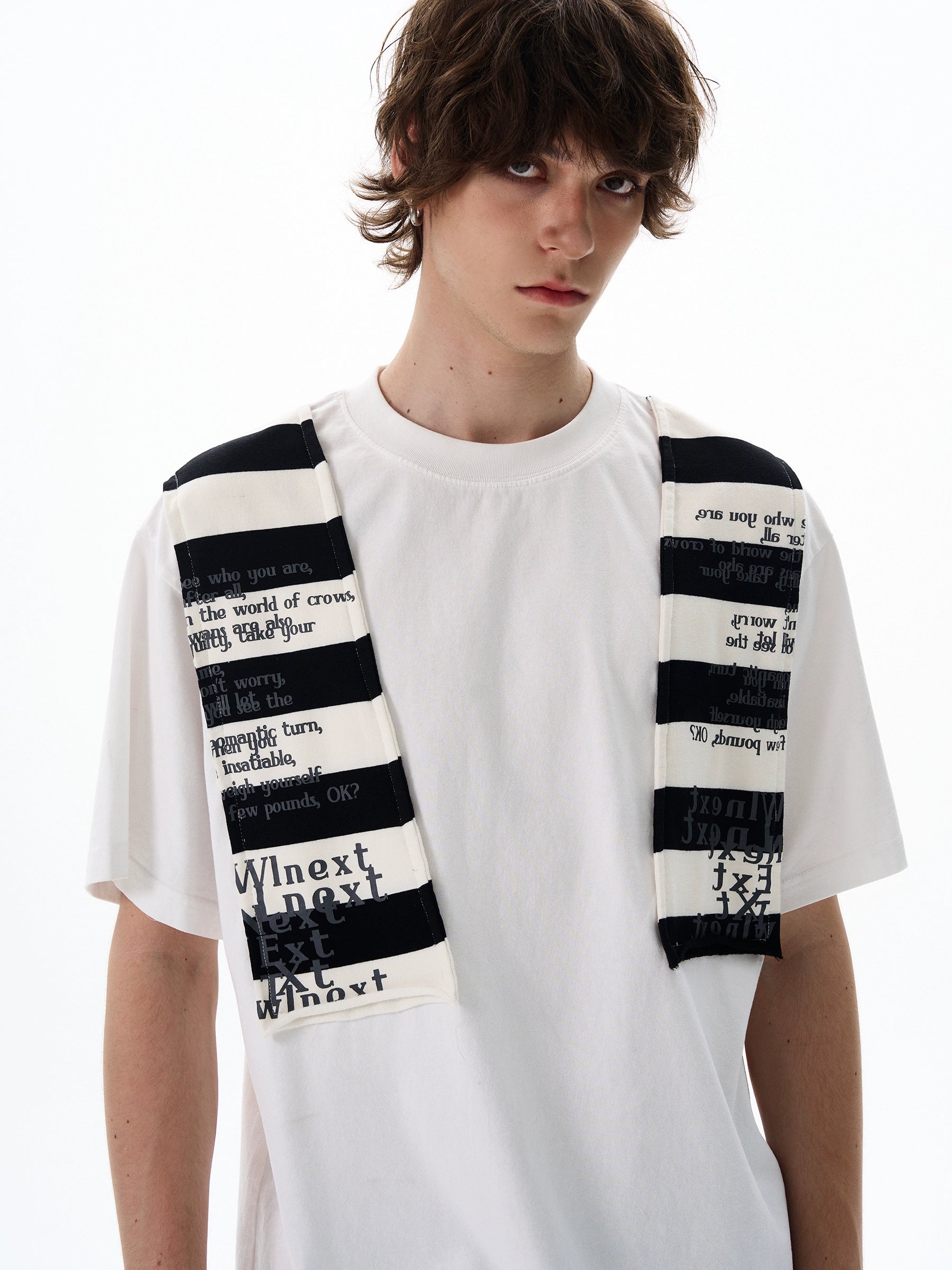 Graphic Stripe Patchwork Tee