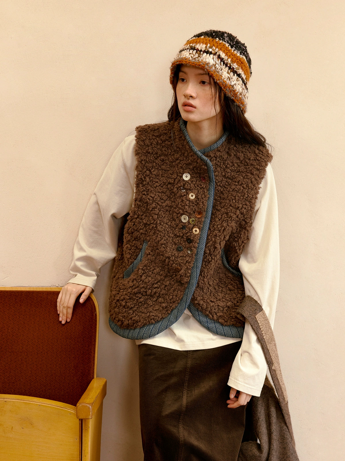 octopusme Textured Sherpa Vest