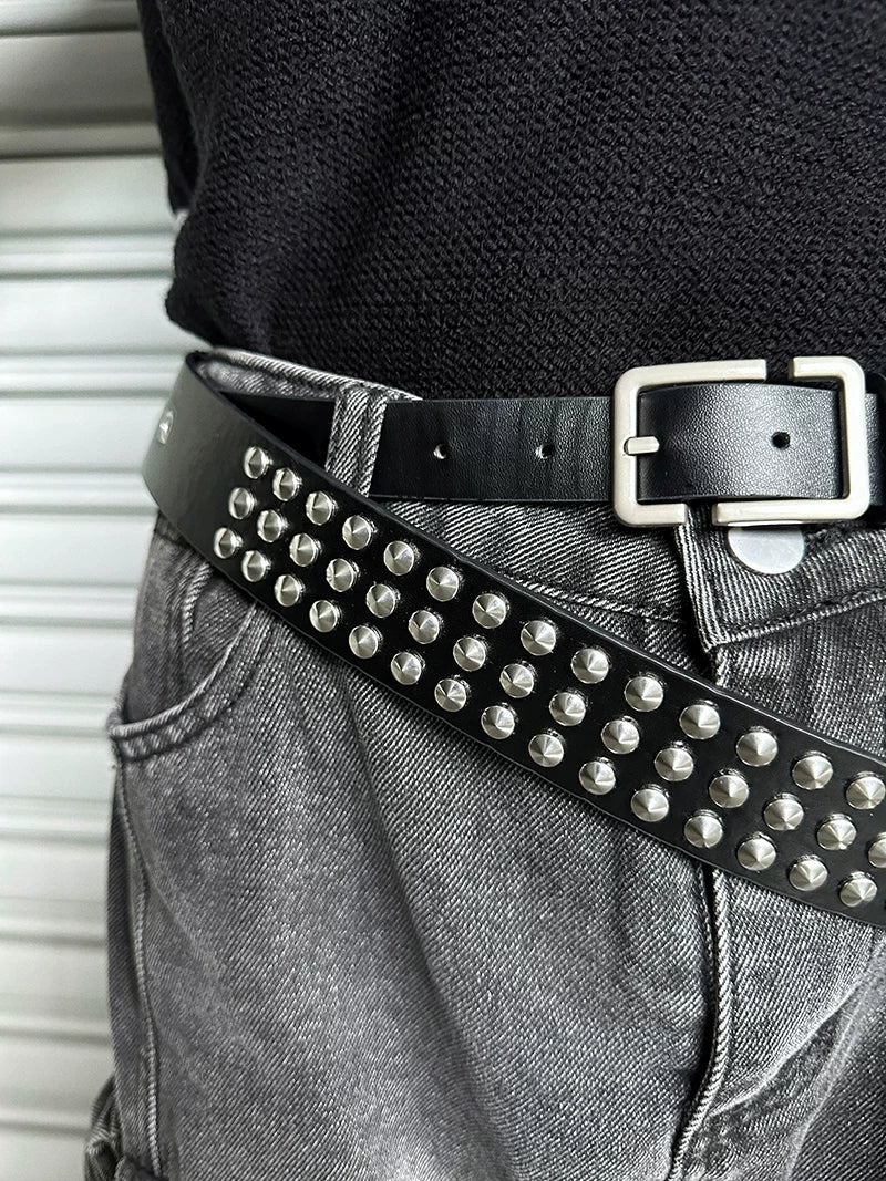 Riot Spine Triple-Stack Stud Belt