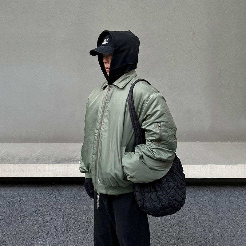 Midnight Harbor Hooded Bomber Jacket