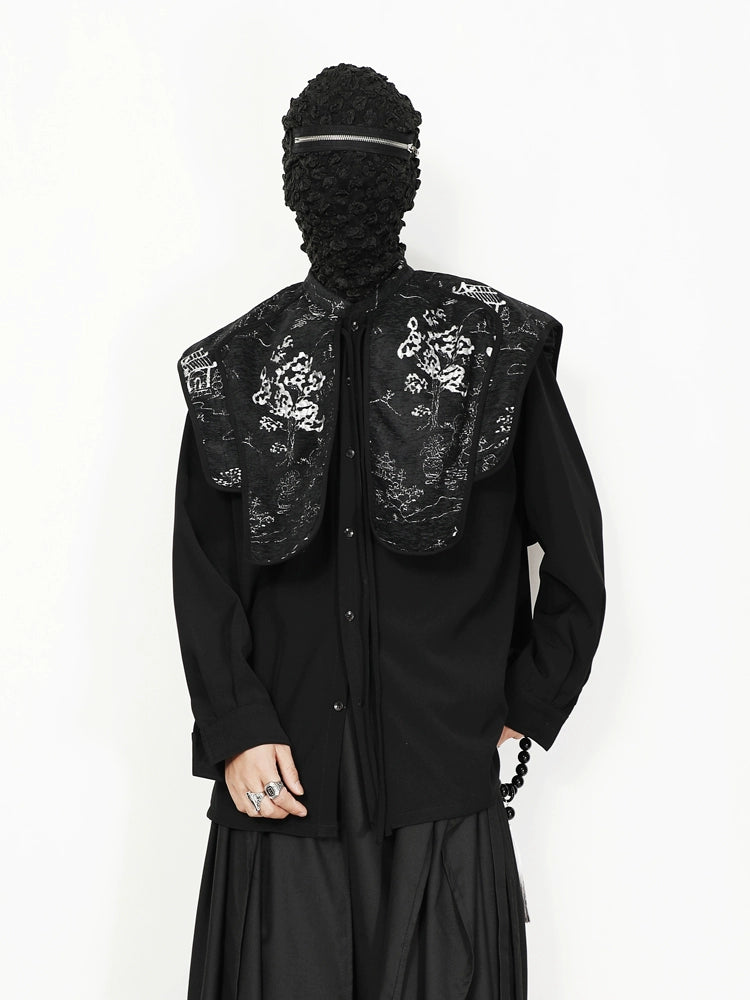 Embroidered Cape Shirt