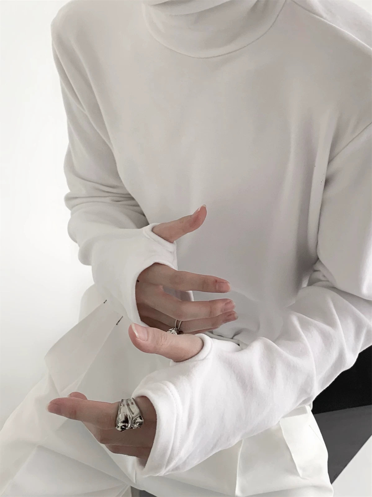 Slouch Turtleneck Top